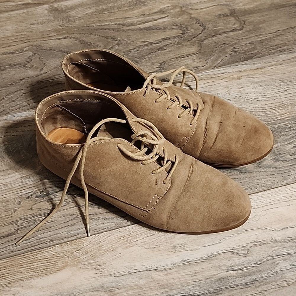 Vintage Suede High Top Loafers, Size 8.5